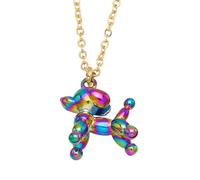QYYZTQY AAA Zircon Rainbow Necklace For Women, Cute Rainbow Balloon Choker - Colorful Pride Beads Rainbow Heart Necklace, Rainbow Bridge Necklace For Birthday Valentine Gifts