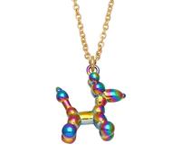 QYYZTQY AAA Zircon Rainbow Necklace For Women, Cute Rainbow Balloon Choker - Colorful Pride Beads Rainbow Heart Necklace, Rainbow Bridge Necklace For Birthday Valentine Gifts