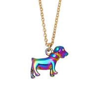 QYYZTQY AAA Zircon Rainbow Necklace For Women, Cute Rainbow Balloon Choker - Colorful Pride Beads Rainbow Heart Necklace, Rainbow Bridge Necklace For Birthday Valentine Gifts