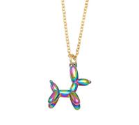 QYYZTQY AAA Zircon Rainbow Necklace For Women, Cute Rainbow Balloon Choker - Colorful Pride Beads Rainbow Heart Necklace, Rainbow Bridge Necklace For Birthday Valentine Gifts