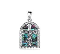 QYYZTQY Accessorie Jesus Cross Pendant Shell Necklace Crystal Cz Necklace Fine Jewelry