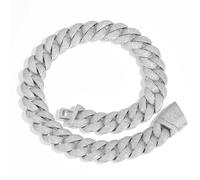 QYYZTQY Accessories Width 22mm Iced out Cuban Link Chain for Men Extra Shiny Miami Mens Cuban Chain, Solid Thick Big Hip Hop Cuban Link Chain Necklace, 16-24 Inch - Box Included