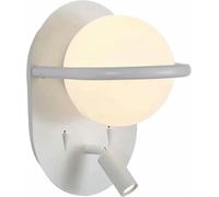 QYYZTQY Adjustable Bedside Reading Light G9 Base with Double Rotatable Glass Wall Lamp for Bedroom Living Room Study Hallway Office Indoor Lighting Mounted Lamp(White)