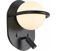 QYYZTQY Adjustable Bedside Reading Light G9 Base with Double Rotatable Glass Wall Lamp for Bedroom Living Room Study Hallway Office Indoor Lighting Mounted Lamp(Black)