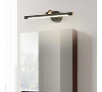 QYYZTQY Adjustable Mirror Wall Light for Bathroom Vanity, Bedroom, Living Room (Black Warm, 58cm)