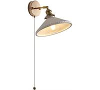 QYYZTQY Adjustable Wall Lights White Ceramic Cover Brushed Brass Wall Lamp with Study Reading Wall Lighting Fixture Japanese Indoor Wall Decor Lamp