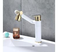 QYYZTQY All Copper Toilet Faucet Hot and Cold Water washbasin washbasin Multi-Function Lucky Cat countertop Basin Shampoo Can be rotated, Antique High (Double Outlet)