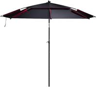 QYYZTQY Aluminum Garden Parasol, Diameter 2m Sun Shade Umbrella, 50 Protective, Compact For Small Outdoor Patio Spaces Black