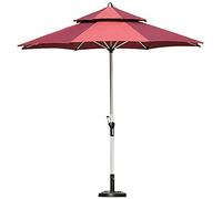 QYYZTQY Aluminum Outdoor Umbrella Outdoor Garden Parasol Large Patio Umbrella Table Market Umbrella with Base,Portable Offset Patio Umbrella for Pool, Deck, Garden, Backyard, Poo