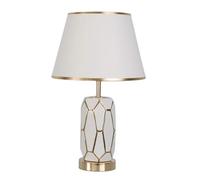 QYYZTQY American Ceramic Table Lamp Desk Light Creative Luxury Fabric Desk Lamp For Living Room Bedroom Household Table Lamp Hotel Guest Room Farmhouse B&B Rustic Style Decoration Lighting Fixture