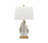 QYYZTQY American Heart Crystal Glass Desk Lamp Fashion Home Bedroom Bedside Desk Light Hotel Room B&B Front Desk Table Lamp Booth Clubhouse Villa Mall Lighting Fixture