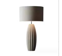 QYYZTQY American Large Table Lamp Minimalism Ceramic Bedside Lamp Decorative Bedroom Living Room with Fabric Shade Study Hotel E27*1 38 * 62cm