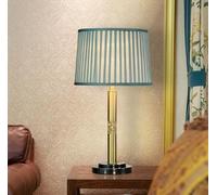 QYYZTQY American Style Bedside Lamp Style Table Lamp Brass Bedroom Table Lamp Decorative Table Lamps E27 Living Room Hotel 34 * 62CM,Blue