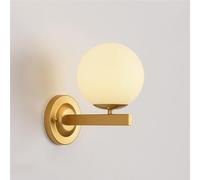 QYYZTQY American Style Minimalist Metal Wall Glass E26/ Base Wall Light for Bedroom Bedside Balcony Corridor Staircase Mounted Lamp(Gold)