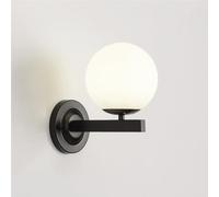 QYYZTQY American Style Minimalist Metal Wall Glass E26/ Base Wall Light for Bedroom Bedside Balcony Corridor Staircase Mounted Lamp(Black)