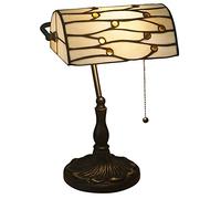 QYYZTQY American Table Lamp Bedside Lamp Minimalist Style Stained Glass Lampshade Reading Desk Light for Coffee Table Lamps Dressing Table Lounge Needed
