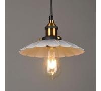 QYYZTQY American Village Loft Black/White Umbrella Pendant Lamp Art Industrial-Style Retro Nostalgia Restaurant Light, Chandelier