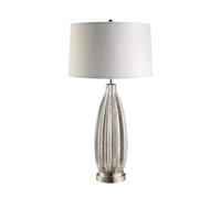 QYYZTQY American Vintage Hotel Room Bedroom Bedside Desk Light Glass Fabric Desk Lamp for Living Room Sofa Beside Study Room Writing Desk Table Lamp Showroom Decoration Lighting Fixture