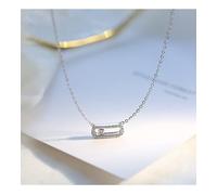 QYYZTQY Anniversary Necklace Geometric Cubic Zirconia All-Match Ladies Pendant Chain Anniversary Necklace Made in China