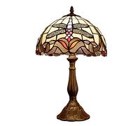 QYYZTQY Antique Butterfly Table Lamp Style Stained Glass Night Lamps Handmade Desk Lamp for Children's Room Living Room Bedside Lighting Needed