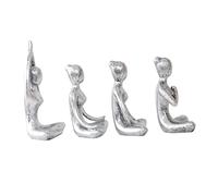 QYYZTQY Auto Car Accessories 4pcs Yoga Ornaments Decorations for Home Zen Meditation Decoration Kids Room Desk Figurine Yoga Statue Dining Room Table Decor Resin Girl Household