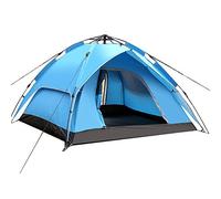 QYYZTQY Automatic Outdoor 3-4 Person Layer Tent, Double Multiplayer Camping Beach Tent,Blue
