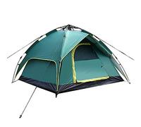 QYYZTQY Automatic Outdoor 3-4 Person Layer Tent, Double Multiplayer Camping Beach Tent,Blue