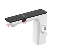 QYYZTQY Automatic Sensor for Sink Touchless Wash Basin Faucet Smart White Bathroom Tap Hands Water Control