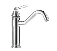 QYYZTQY Basin Faucet All-Copper Antique Hot and Cold Water heightened Single-Hole countertop Basin Retro Faucet, Electroplating Low