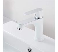 QYYZTQY Basin Faucet Green/Orange/White Water Taps Fashion Style Brass Hot and Cold Sink Crane Spray Painting Chrome with Aerator Single Handle,White Star of Light