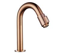 QYYZTQY Basin Mixer Tap Brass Bathroom Sink Cold Water Lavatory Single Hole Vanity Faucet,Rose Gold,Sink Faucet