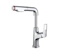 QYYZTQY Basin Mixer Tap with Pull-out Sprayer Dual Mode Pull Down Mixer Hot Cold Water Lavatory Faucet liftable 360° Rotation Single Handle Retractable Bathroom Sink Tap