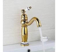 QYYZTQY Bathroom Faucet Polished Golden Swivel 360 Deck Mounted Single Handle Sink Faucets,Mixers Taps,Kitchen faucets