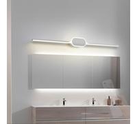 QYYZTQY Bathroom Mirror Lights with Remote Control Lamp Dimmable 2700K-6500K Wall Acrylic Aluminum Long Minimalist Decorative for Bedroom Living Room (40cm,White)
