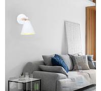 QYYZTQY Battery Operated Light Indoor with Remote Control Lamp 270° Rotation Dimmable Wall USB Rechargeable for Bedroom Living Room Hallway (White,1 Pack)