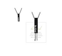 QYYZTQY Be Kind ...of A B AHidden Message s Women 3D Engraving Vertical Bar Stainless Steel Encouragement Mantra Pendant Funny Inspirational Friendship Gift Jewelry for Girls