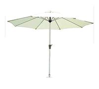 QYYZTQY Beach Parasol Outdoor Garden Parasols 2.7m Umbrella with Crank Handle, Thickened Aluminum Pole and PU Coated Fabric, Wind Resistance Good (White A)