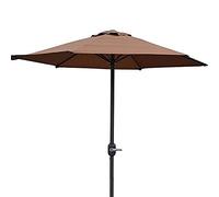 QYYZTQY Beach Parasol Sun Umbrella Garden Patio UV70+,Premium Outdoor Market Table with Crank for Garden,Lawn,Deck,Backyard Pool (Brown 6.5ft/200cm)