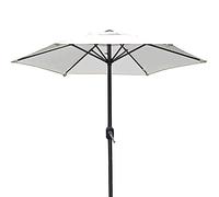 QYYZTQY Beach Parasol Sun Umbrella Garden Patio UV70+,Premium Outdoor Market Table with Crank for Garden,Lawn,Deck,Backyard Pool (White 6.5ft/200cm)