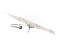 QYYZTQY Beach Parasol Wall-Mounted Patio Umbrella,Garden Aluminum Polyester Green Outdoor Backyard Coffee Shop Folding UV Protection Sun Shade (White 220cm)