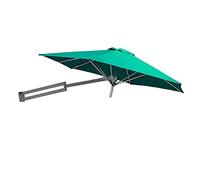 QYYZTQY Beach Parasol Wall-Mounted Patio Umbrella,Garden Aluminum Polyester Outdoor Backyard Coffee Shop Folding UV Protection Sun Shade (Green 250cm)