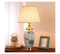QYYZTQY Bed Lamp Ceramic Table Lamp Retro Home Bedroom Living Room Study Table Lamp Decorative Bedside Lamp Living Room Lamp(B,Large)