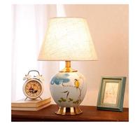 QYYZTQY Bed Lamp Ceramic Table Lamp Retro Home Bedroom Living Room Study Table Lamp Decorative Bedside Lamp Living Room Lamp(A,Small)