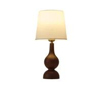 QYYZTQY Bed Lamp Nordic Retro Atmosphere Table Lamp Living Room Solid Wood Bedroom Bedside Lamp Study Desk Reading Lamp Living Room Lamp(D)