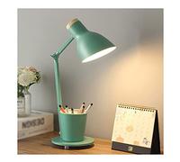 QYYZTQY Bedroom Bedside Lamps Children's Bedroom Bedside Table Lamp, Student Desk Desk Lamp, Adjustment in The Living Room, with Pen Holder Bedside Lamps (Color : White) Warm as Ever
