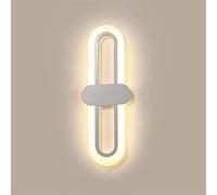 QYYZTQY Bedroom Bedside Minimalist Living Room Background Wall Led Three-Color Light-Changing Wall Lamp Aisle Balcony Lamp, Wall Sconces (Color : C, Size : Cool(5500-7000K))