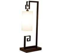 QYYZTQY Bedside Table Lamp Chinese Iron Bedside Lamp with Fabric Painting Lampshade Nightstand Lamp Living Room Bedroom Decorative Lamp Nightstand Lamp for Bedroom(B)