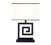 QYYZTQY Bedside Table Lamp Chinese Style Table Lamp Iron Bedside Lamp with Fabric Lampshade Nightstand Lamp for Living Room Bedroom Nightstand Lamp for Bedroom(B)