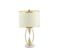 QYYZTQY Bedside Table Lamp Creative Iron Table Lamp Bedside Lamp, Bedroom Nightstand Lamp with Fabric Lampshade Ambient Light for Living Room College Dorm Guest Room Farmhouse Desk Lamps (Color :