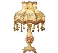 QYYZTQY Bedside Table Lamp Exquisite Tassel Pendant Resin Carved Bedside Lamp Lace Fabric Nightstand Lamp for Bedroom Living Room Nightstand Lamp for Bedroom